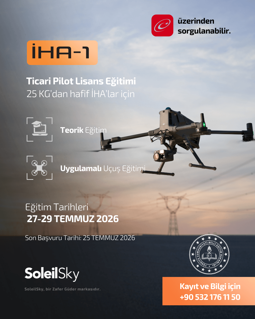 İHA-1 Ticari Pilot Lisans Eğitimi - SoleilSky - İHA Lisansı